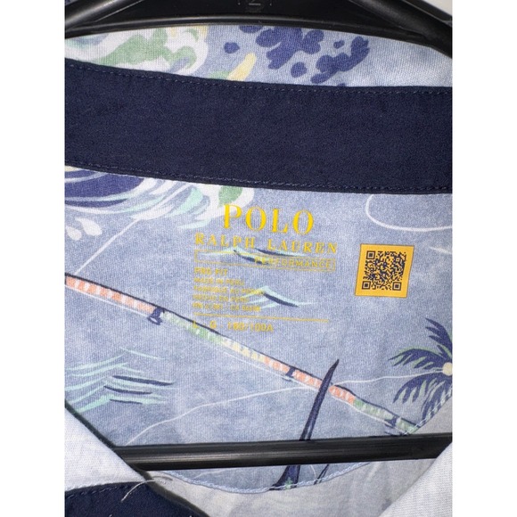 Polo Ralph Lauren Performance Fishing Marlin Palm Print Golf Polo Shirt‎ Men's - Picture 4 of 6